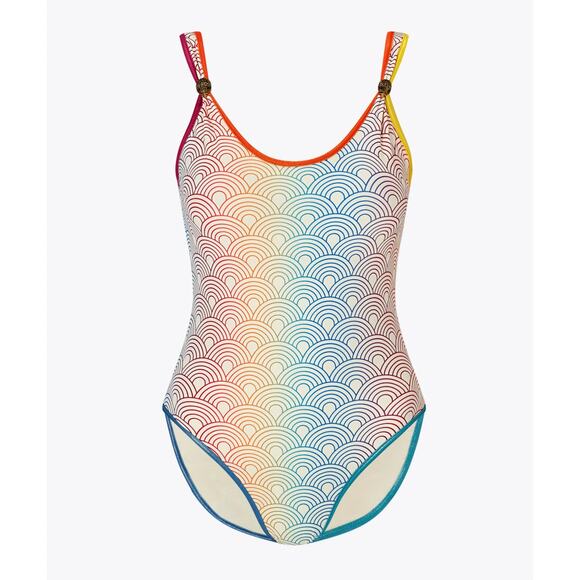 Kurt Geiger Other - Kurt Geiger Southbank Rainbow Swimsuit w/ Brass Eagle heads | Sz S NWT